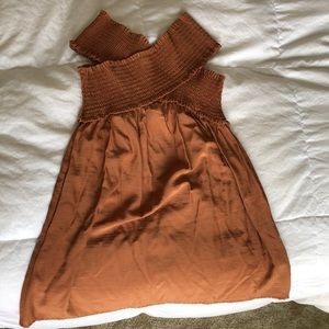 Burnt orange swimsuit coverup/sundress